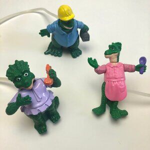 Bundle of 90s Dinosaurs Vintage Mcdonald's Happy Meal Toys (lot of 3)